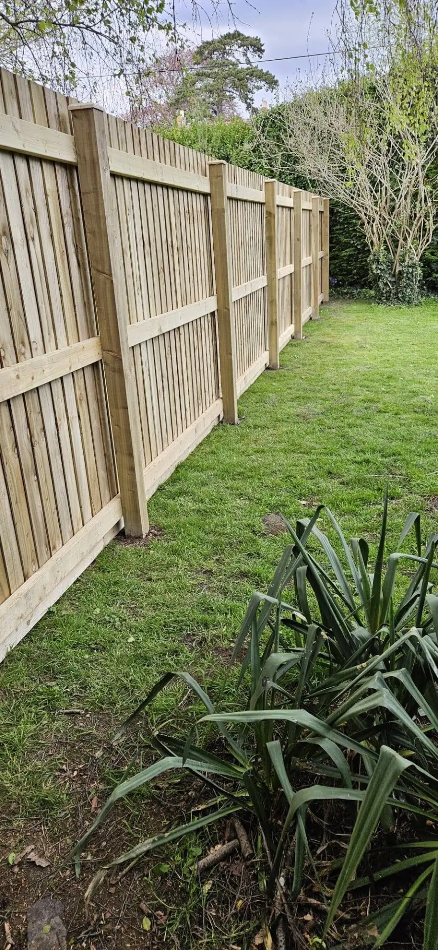 Close-board timber garden fencing installed by ADS Carpentry & Joinery